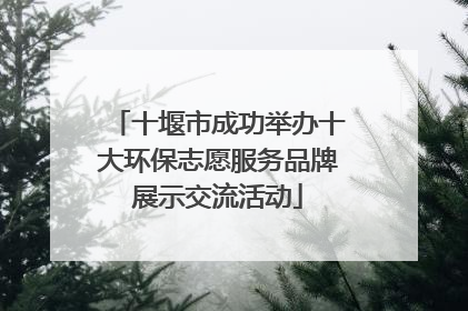 十堰市成功举办十大环保志愿服务品牌展示交流活动