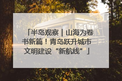 半岛观察｜山海为卷书新篇！青岛跃升城市文明建设“新航线”