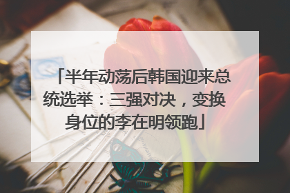 半年动荡后韩国迎来总统选举：三强对决，变换身位的李在明领跑