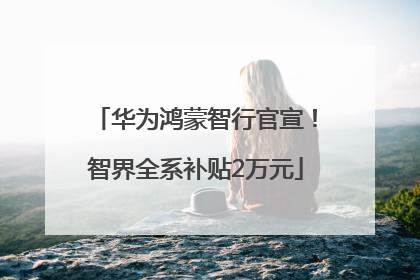 华为鸿蒙智行官宣！智界全系补贴2万元