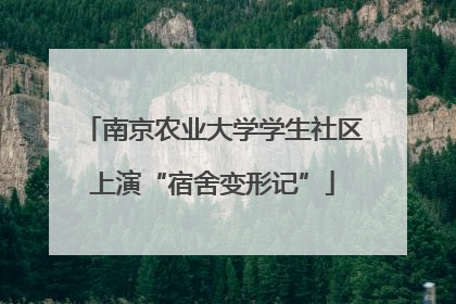 南京农业大学学生社区上演“宿舍变形记”