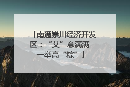 南通崇川经济开发区：“艾”意满满 一举高“粽”