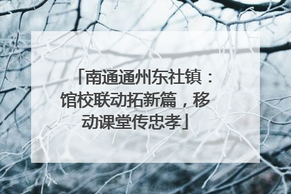 南通通州东社镇：馆校联动拓新篇，移动课堂传忠孝