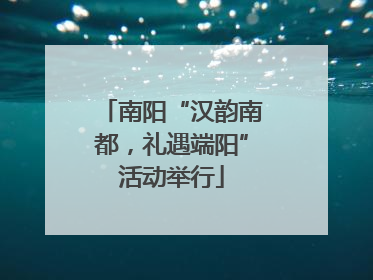 南阳“汉韵南都，礼遇端阳”活动举行