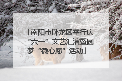 南阳市卧龙区举行庆“六一”文艺汇演暨圆梦“微心愿”活动