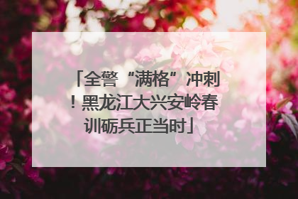 全警“满格”冲刺！黑龙江大兴安岭春训砺兵正当时