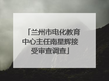 兰州市电化教育中心主任南星辉接受审查调查