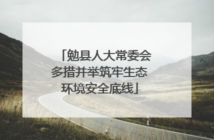 勉县人大常委会多措并举筑牢生态环境安全底线