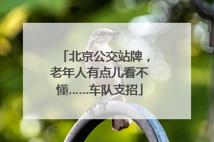北京公交站牌，老年人有点儿看不懂……车队支招