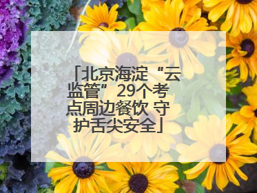 北京海淀“云监管”29个考点周边餐饮 守护舌尖安全