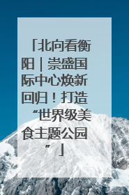 北向看衡阳｜崇盛国际中心焕新回归！打造“世界级美食主题公园”
