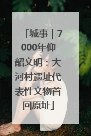 城事｜7000年仰韶文明：大河村遗址代表性文物首回原址