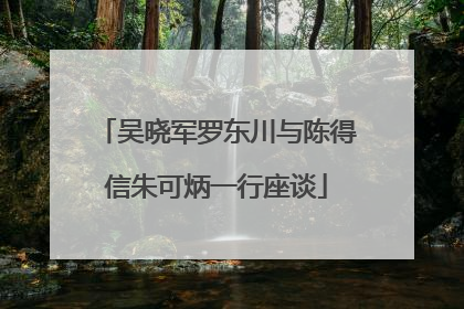 吴晓军罗东川与陈得信朱可炳一行座谈