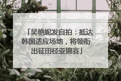 吴艳妮发自拍：抵达韩国适应场地，将领衔出征田径亚锦赛