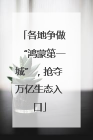 各地争做“鸿蒙第一城”，抢夺万亿生态入口