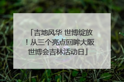 吉地风华 世博绽放！从三个亮点回眸大阪世博会吉林活动日