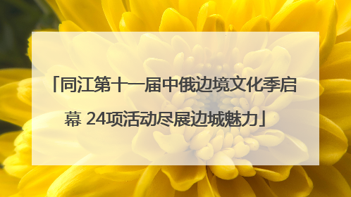同江第十一届中俄边境文化季启幕 24项活动尽展边城魅力