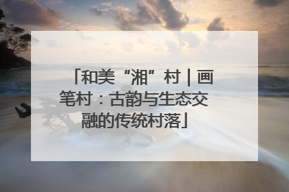 和美“湘”村｜画笔村：古韵与生态交融的传统村落