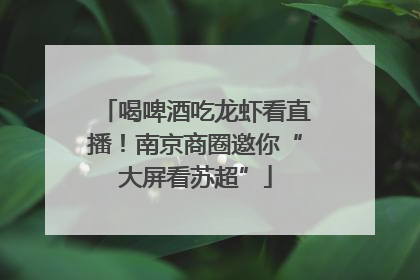 喝啤酒吃龙虾看直播！南京商圈邀你“大屏看苏超”