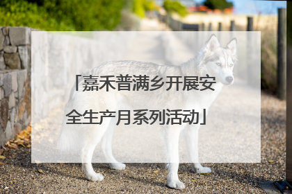 嘉禾普满乡开展安全生产月系列活动