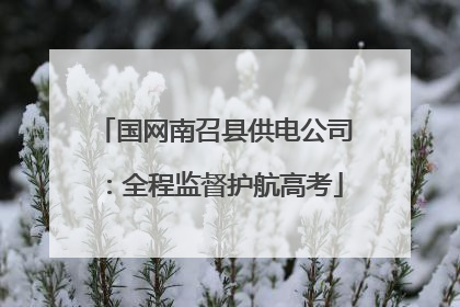 国网南召县供电公司：全程监督护航高考