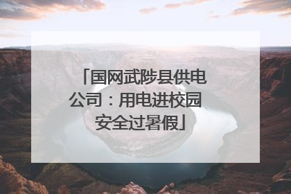 国网武陟县供电公司：用电进校园  安全过暑假