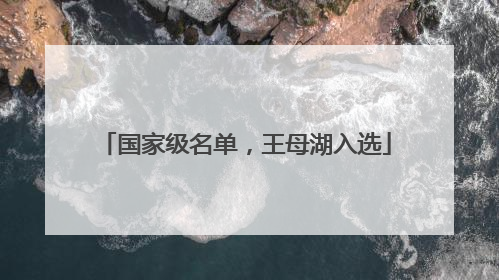 国家级名单，王母湖入选