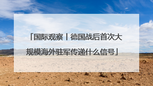 国际观察丨德国战后首次大规模海外驻军传递什么信号