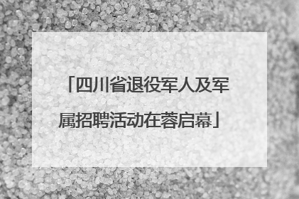 四川省退役军人及军属招聘活动在蓉启幕