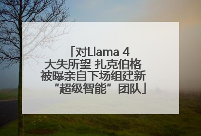 对Llama 4大失所望 扎克伯格被曝亲自下场组建新“超级智能”团队