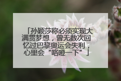 孙颖莎称必须实现大满贯梦想，曾无数次回忆过巴黎奥运会失利，心里会“咯噔一下”