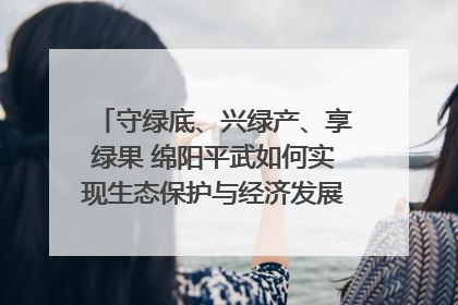 守绿底、兴绿产、享绿果 绵阳平武如何实现生态保护与经济发展双赢？｜新闻发布最前线·深一度