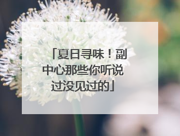 夏日寻味！副中心那些你听说过没见过的