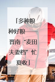 多种粮 种好粮——晋南“麦田夫妻档”忙夏收