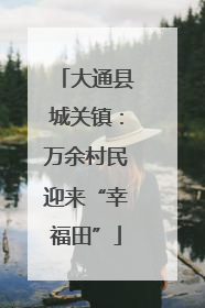 大通县城关镇：万余村民迎来“幸福田”