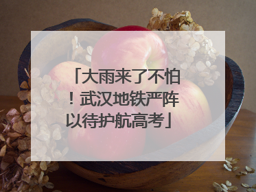 大雨来了不怕！武汉地铁严阵以待护航高考