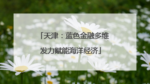 天津：蓝色金融多维发力赋能海洋经济