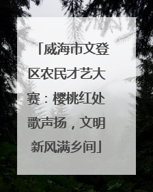 威海市文登区农民才艺大赛：樱桃红处歌声扬，文明新风满乡间
