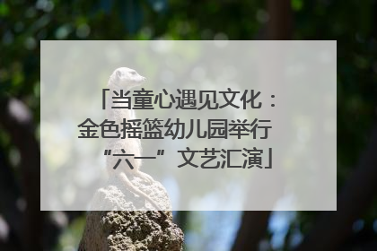当童心遇见文化：金色摇篮幼儿园举行“六一”文艺汇演