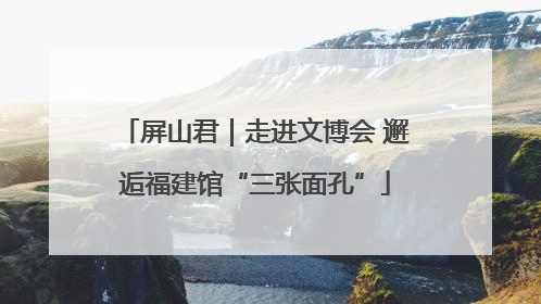 屏山君｜走进文博会 邂逅福建馆“三张面孔”