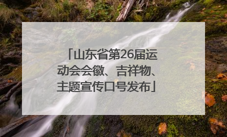 山东省第26届运动会会徽、吉祥物、主题宣传口号发布