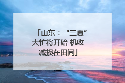 山东：“三夏”大忙将开始 机收减损在田间