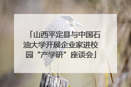 山西平定县与中国石油大学开展企业家进校园“产学研”座谈会