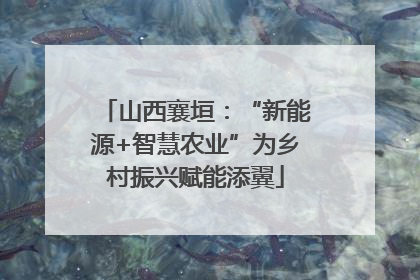 山西襄垣：“新能源+智慧农业”为乡村振兴赋能添翼