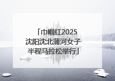 巾帼红2025沈阳沈北蒲河女子半程马拉松举行