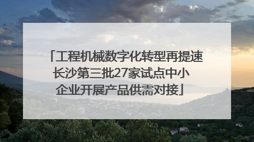 工程机械数字化转型再提速 长沙第三批27家试点中小企业开展产品供需对接