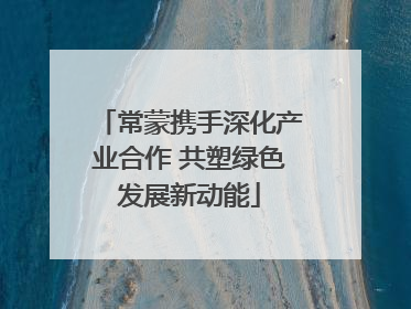 常蒙携手深化产业合作 共塑绿色发展新动能