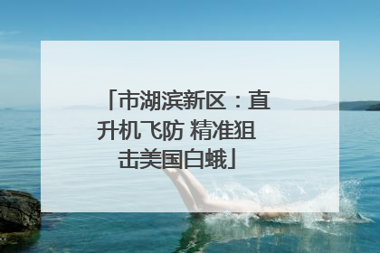 市湖滨新区：直升机飞防 精准狙击美国白蛾