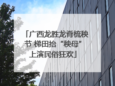 广西龙胜龙脊梳秧节 梯田抬“秧母”上演民俗狂欢