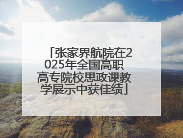 张家界航院在2025年全国高职高专院校思政课教学展示中获佳绩